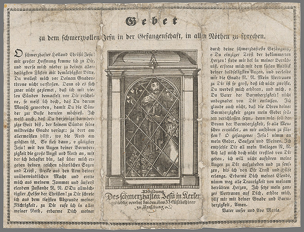 Nemecký grafik z 19. storočia – Motlitba k bolestiplnému 