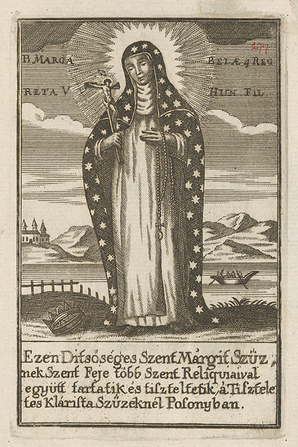 Maďarský grafik z 18. storočia – Svätá Margita Uhorská 