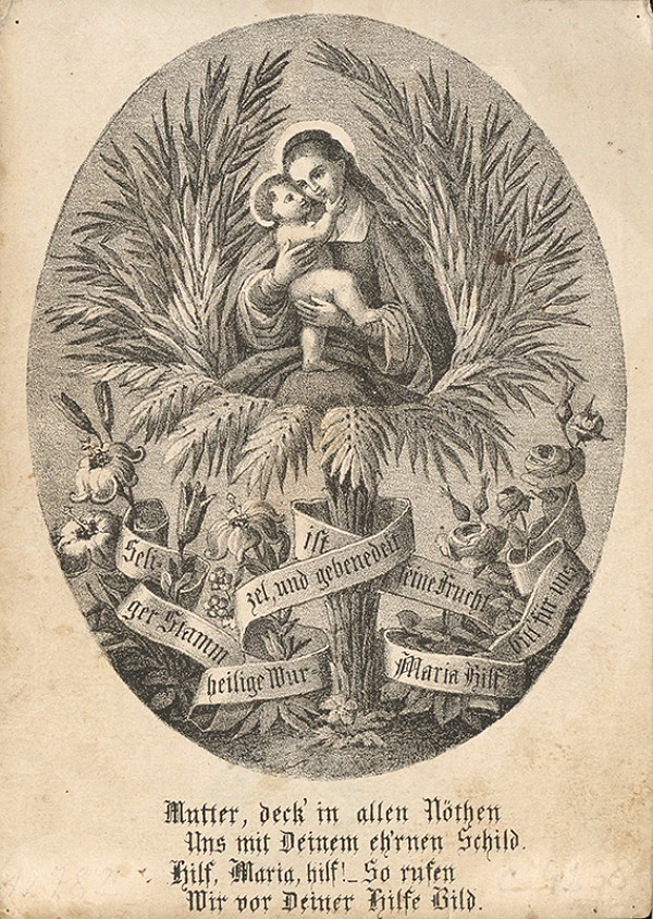 Nemecký grafik z 19. storočia – Madona 