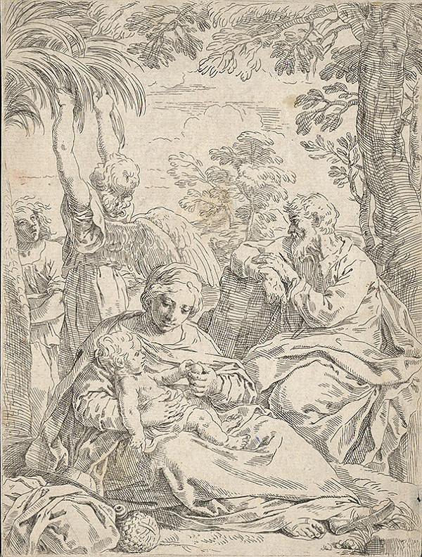 Guido Reni, Simone Cantarini – Odpočinok na úteku do Egypta 