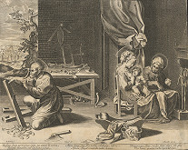 Francois Ragot, Francesco Vanni, Pierre Jean Mariette – Svätá rodina so svätou Annou v Jozefovej dielni 