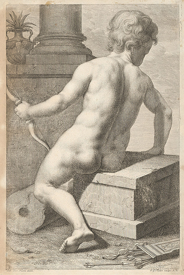 Johann Gottfried Thelott, Johann Daniel Herz – Amor sediaci na podstavci 