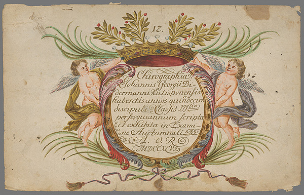 Stredoeurópsky autor z 18. storočia – Titulný obraz dizertácie J.G.Bidermanna 