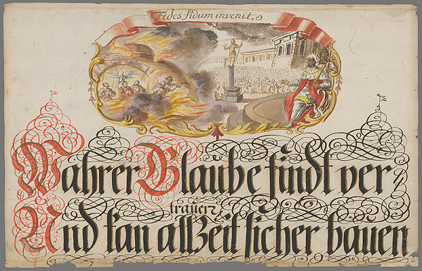 Stredoeurópsky autor z 18. storočia – Fides fidum invenit. 