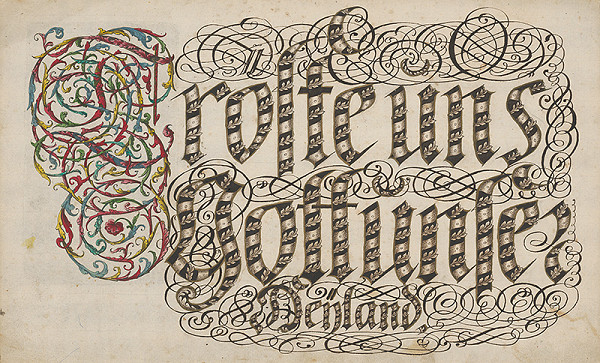 Stredoeurópsky grafik z 18. storočia – Gotický nápis 