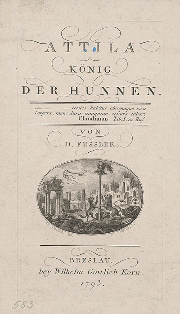 Christian Sambach, Clemens Kohl – Frontispice knihy Attila - kráľ Hunov 