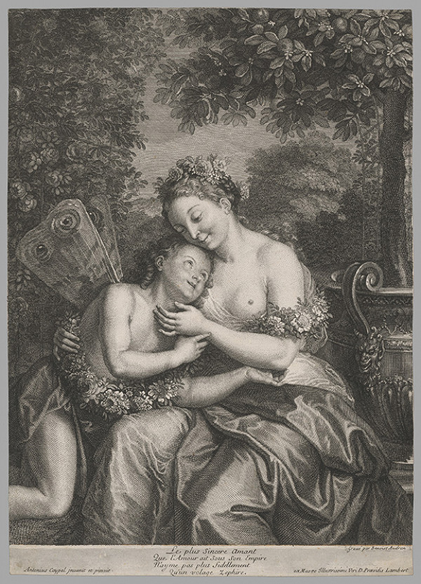 Audran Benoit, Antoine Coypel – Zephyr a Flóra 