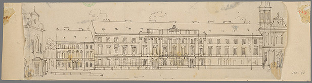 Karl Feigler – Plán fasády Župného domu v Bratislave 