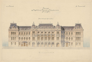 Adolf Lang – Fasáda múzea a knižnice v Bratislave 