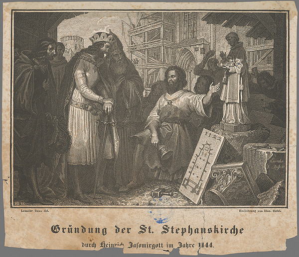 Leander Russ – Založenie kostola Sv.Štefana vo Viedni 