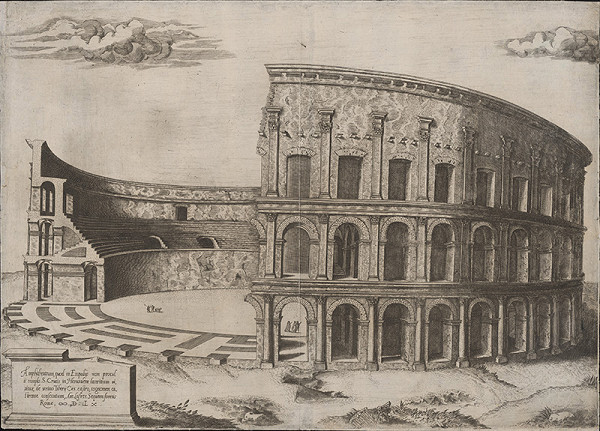 Antonio Lafréry – Pohľad na zrúcaniny arény vo Verone 