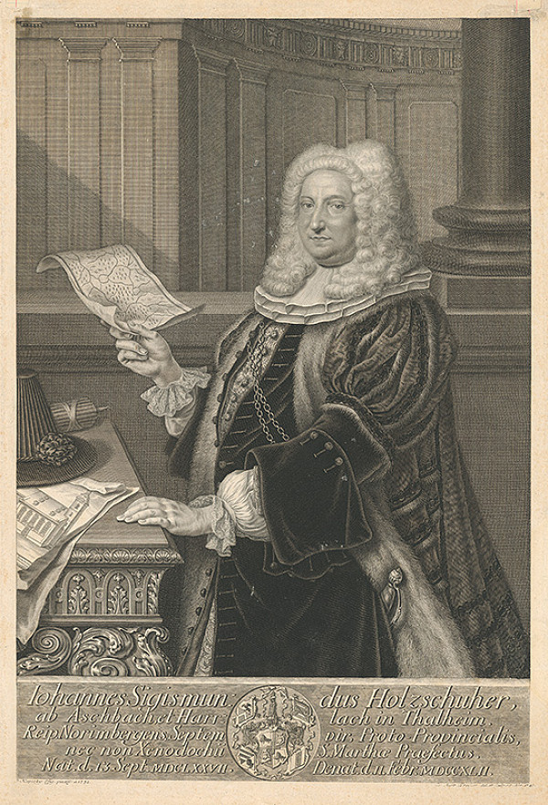 Ján Kupecký, Georg Martin Preissler – Portrét Johanna Sigismunda Holzschuhera von Aschbach 