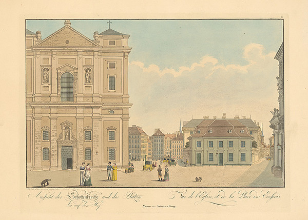 Carl Schütz – Pohľad na kostol na námestí Ecofrois 