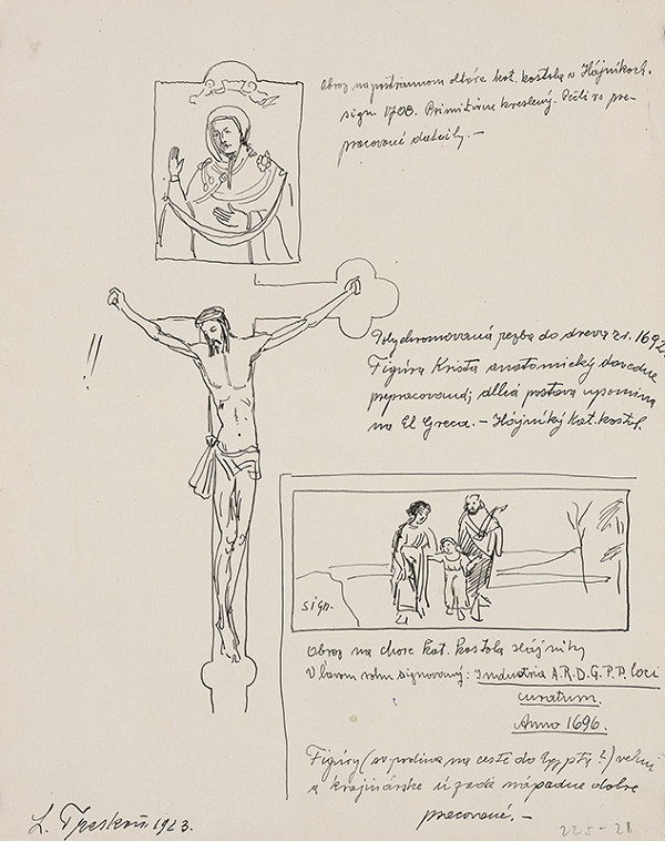 Ladislav Treskoň – Skice oltárnych obrazov v kostole v Hájnikoch 