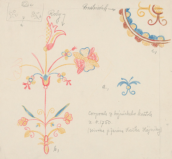 Ladislav Treskoň – Motív z corporale v Bojniciach 