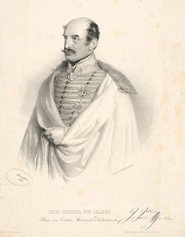 Joseph Kriehuber – Podobizeň slobodného pána Jellačiča 