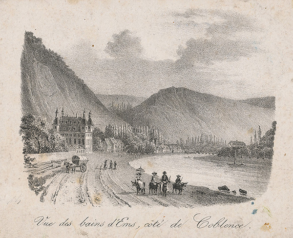 Stredoeurópsky maliar z 19. storočia – Pohľad na kúpele v Emsi 