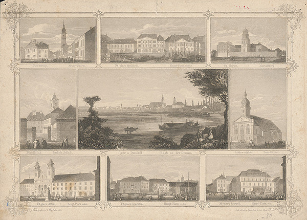 Maďarský maliar z 19. storočia – Pohľady na Győr 