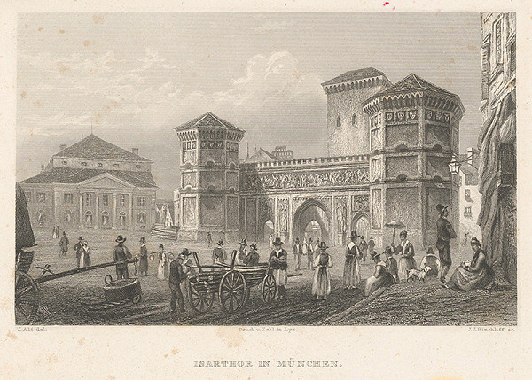 Johann Jakob Hinchliff, Jakob Alt – Brána Isar v Mníchove 