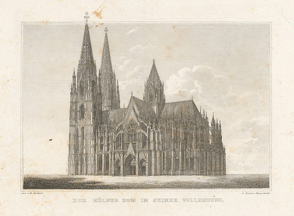 Nemecký maliar z 19. storočia – Chrám v Kolíne nad Mohanom 