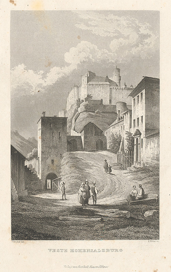 Nemecký maliar z 19. storočia – Hrad Hohensallzburg 
