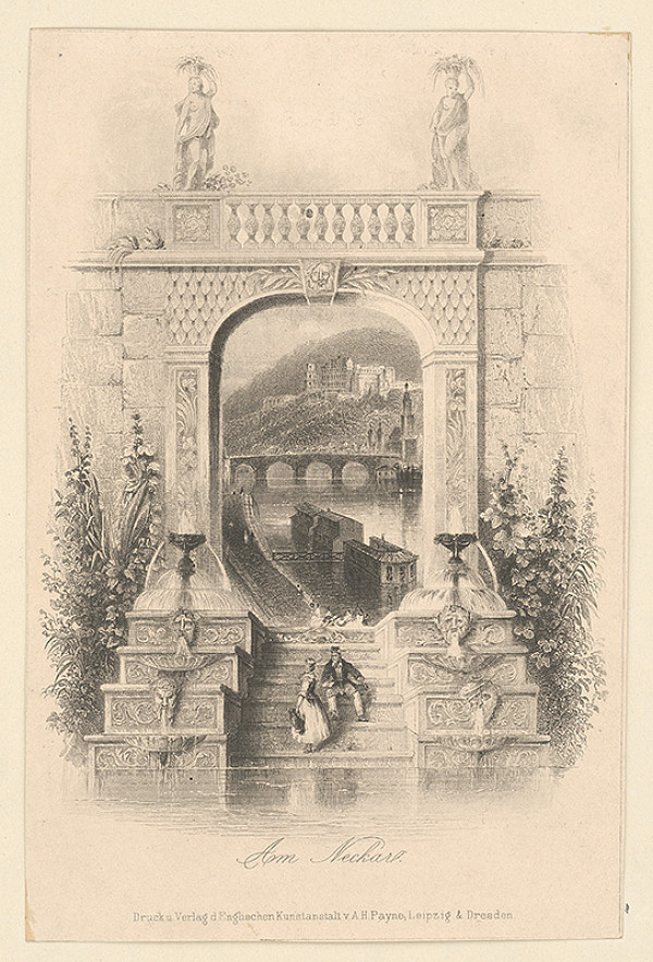 Nemecký maliar z 19. storočia – Na Neckare 