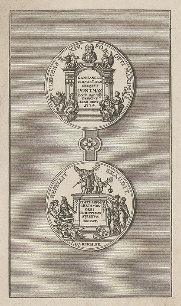 Stredoeurópsky maliar z 18. storočia – Medaila pápeža Klementa XVI. 