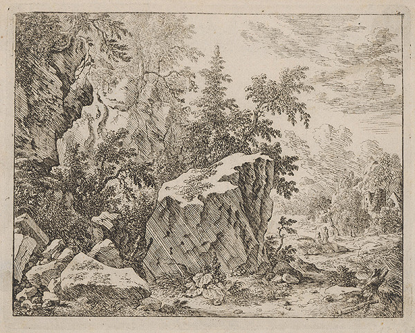 Stredoeurópsky maliar z prelomu 17. - 18. storočia – Skalnatá krajina 