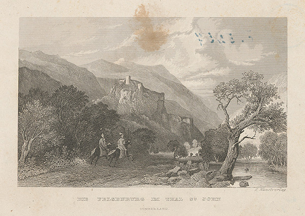 Nemecký maliar z 19. storočia – Zrúcaniny hradu Sv.Jána 