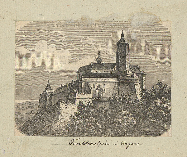 Rakúsky maliar z 19. storočia – Hrad Forchtenstein 