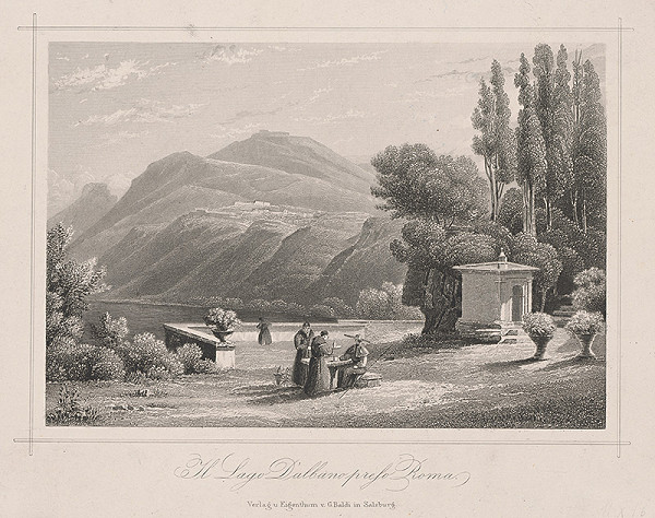 Nemecký maliar z 19. storočia – Jazero Albano 