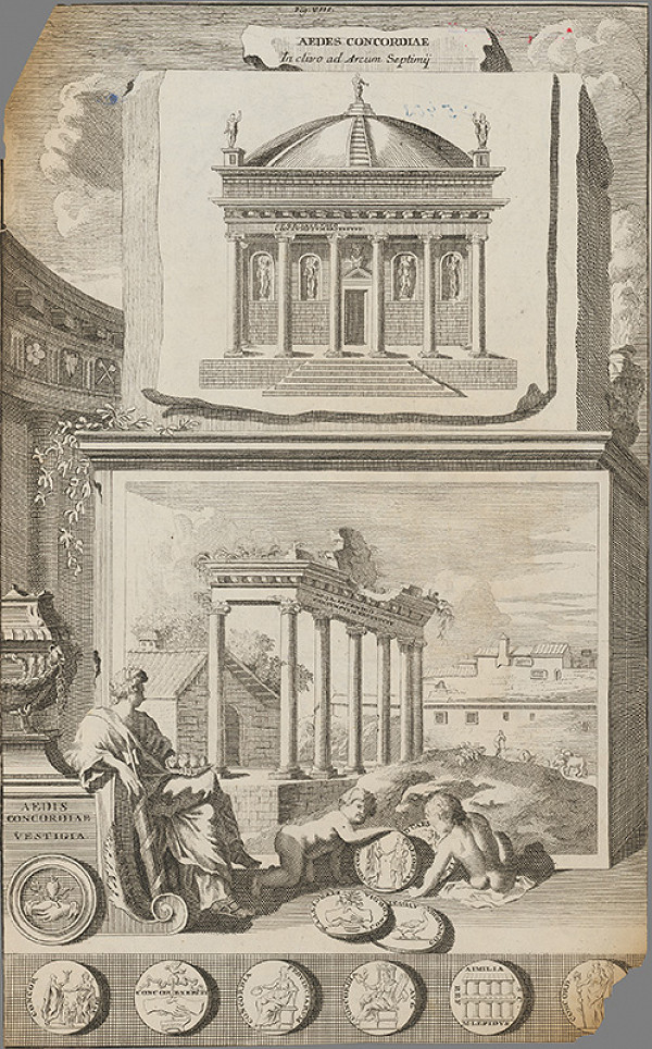 Stredoeurópsky grafik z 18. storočia – Portál a zrúcanina paláca 