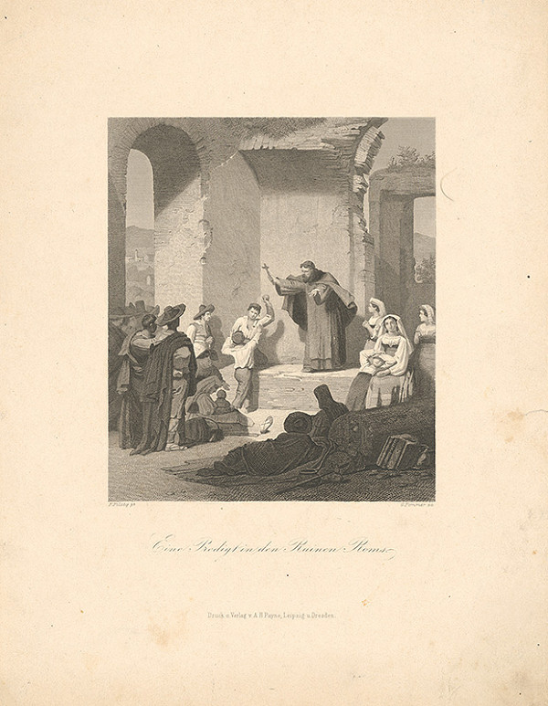 Georg Pommer, Ferdinand Piloty – Kázeň v zrúcaninách Ríma 