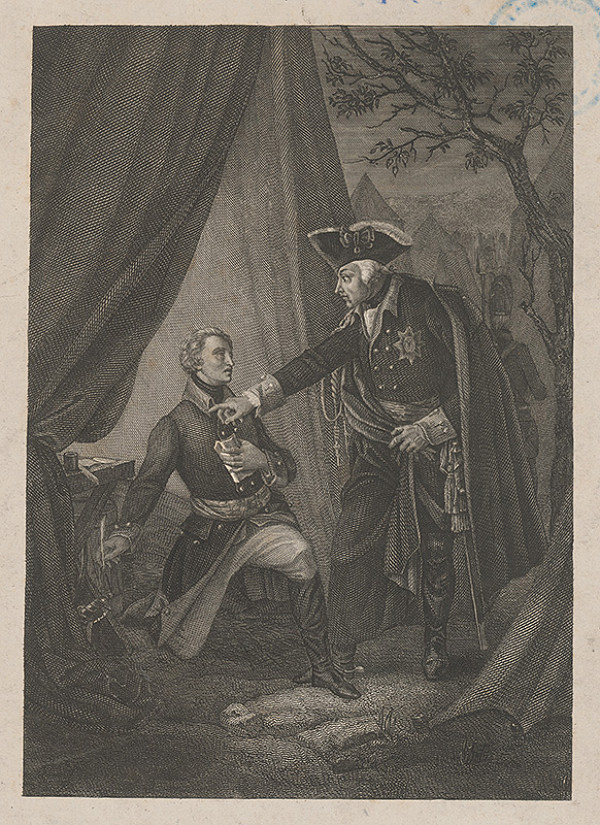 Stredoeurópsky grafik zo začiatku 19. storočia – Vo vojenskom tábore 