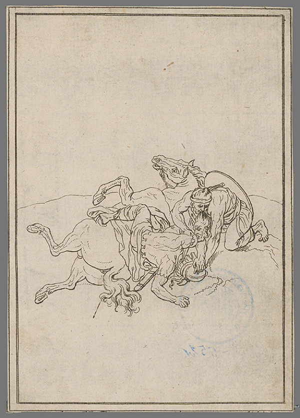 Stredoeurópsky grafik z 19. storočia – Prepadnutie 