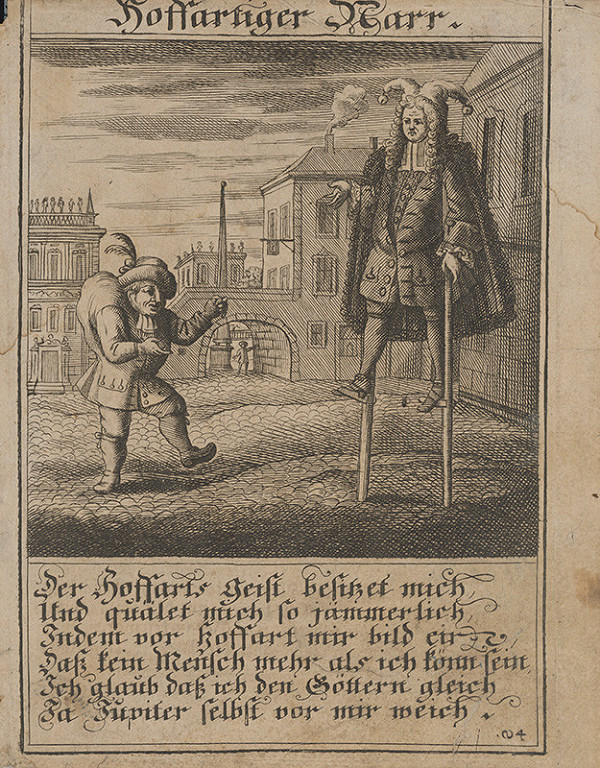 Stredoeurópsky grafik z 1. polovice 18. storočia – Pyšný blázon 