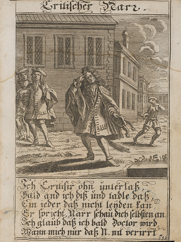 Stredoeurópsky grafik z 1. polovice 18. storočia – Kritický blázon 