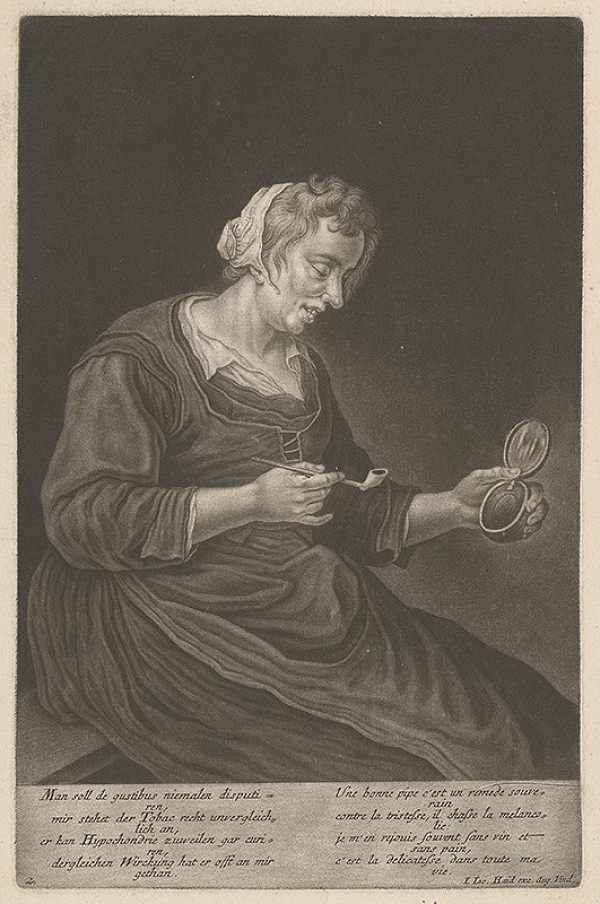 Johann Jacob Haid – Fajčiarka 