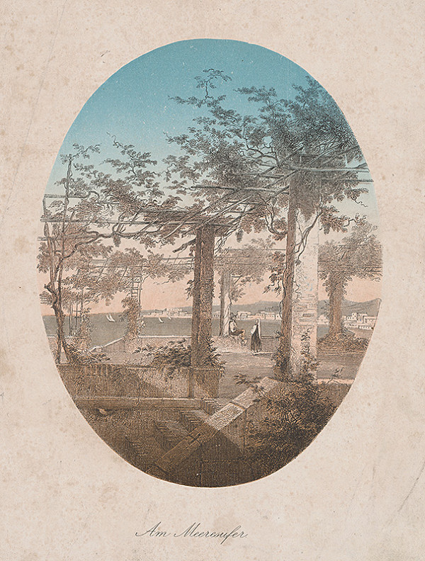 Stredoeurópsky grafik z 19. storočia – Pri mori 