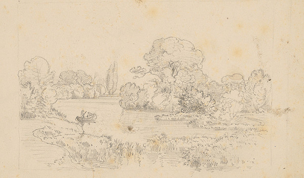 Stredoeurópsky grafik z 19. storočia – Krajinka 