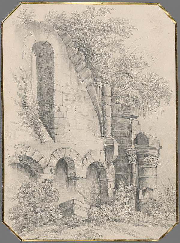 Stredoeurópsky grafik z 19. storočia – Zrúcanina 