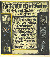 Karol Frech – Zadná strana z albumu pohľadov na Rothenburg 