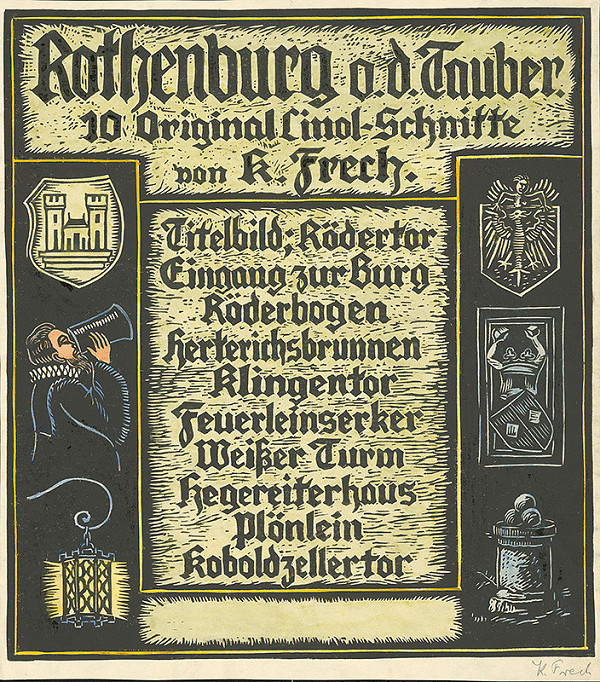 Karol Frech – Zadná strana z albumu pohľadov na Rothenburg 