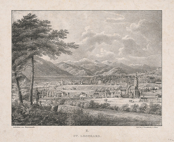 Josef Trentsensky – Pohľad na mesto Sv.Leonhard 