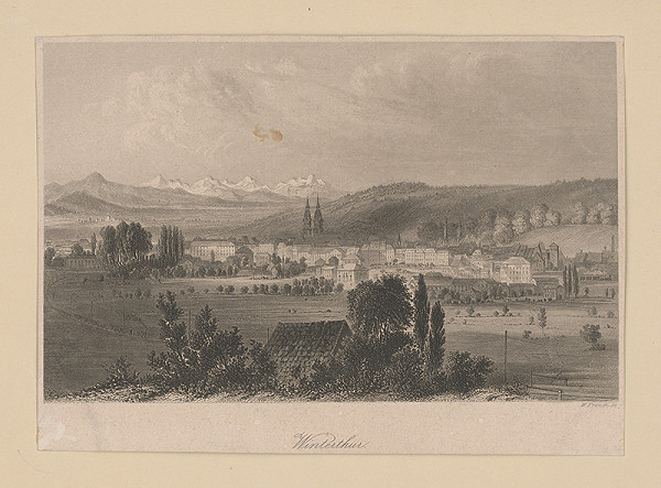 William French – Pohľad na mesto Winterthur 
