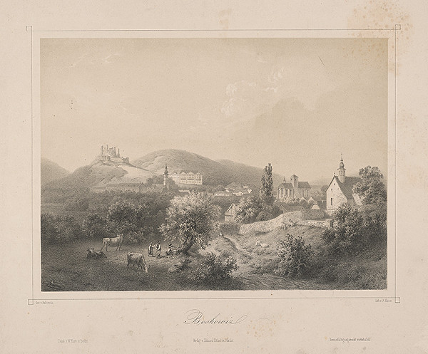 František Kaliwoda, August Haun – Pohľad na mesto Boskovice 