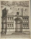 Antonio Lafréry – Zrúcaniny Jánusovho chrámu v Ríme 