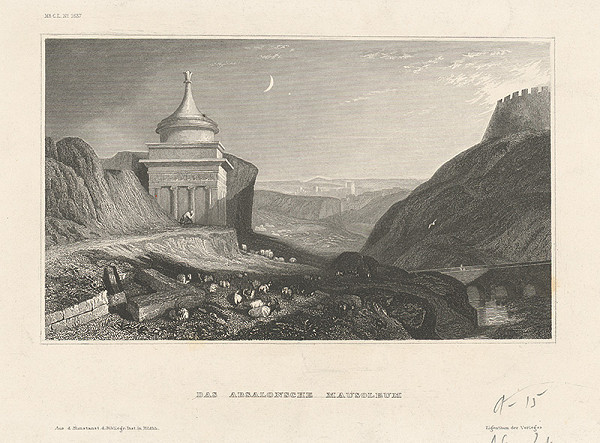 Stredoeurópsky grafik z 19. storočia – Mauzóleum Absalona 