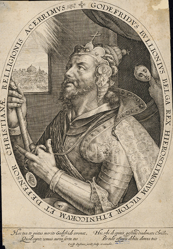 Crispijn de Passe st. – Idealizovaný portrét Godefroya de Bouillon 