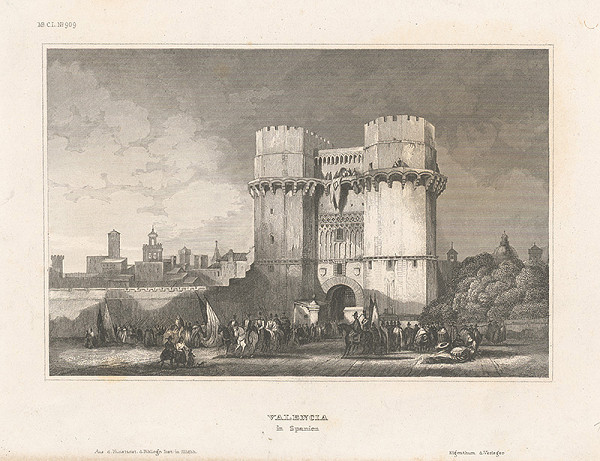 Stredoeurópsky grafik z 19. storočia – Valencia v Španielsku 